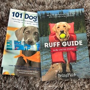 Lot of Two Dog Books - Training and Travel